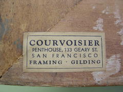 Original framers label on reverse.